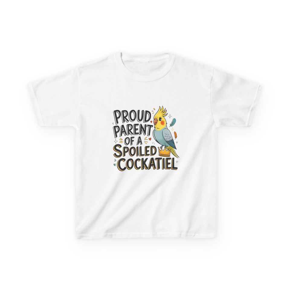 Proud Parent Kids Tee - Spoiled Cockatiel Design