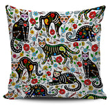 Calavera Cats Pillow Cover