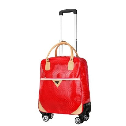 Mahajan Bag Red Trolley Travel Bag