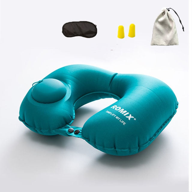 4 pcs./ set Automatic Inflatable Travel U- shaped pillow