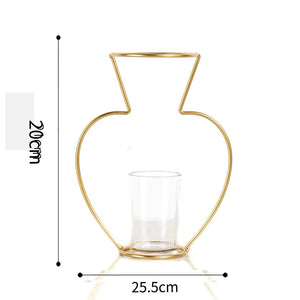 Nordic Style Gold Metal Vase