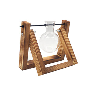 Terrarium Transparent Vase with Wooden Frame