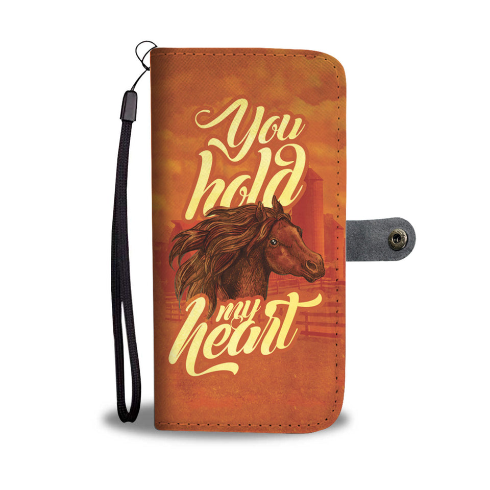 You Hold My Heart Horse Wallet Phone Case