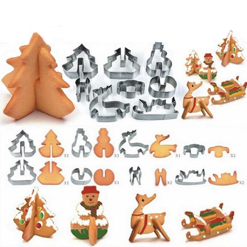 3D Christmas Cookie Cutter Molds