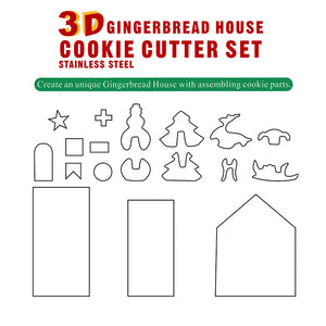 3D Christmas Cookie Cutter Molds