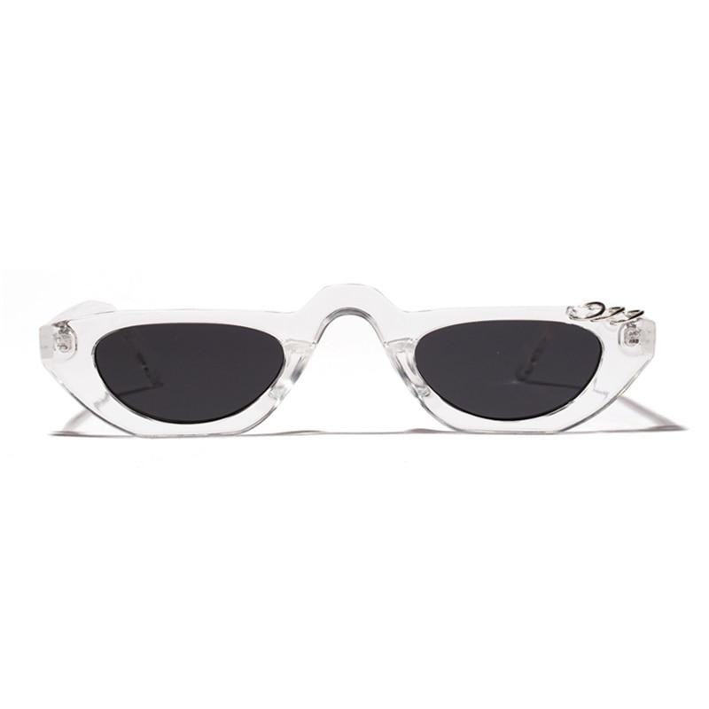 Flat Top Small Oval Cat Eye Sunglasses