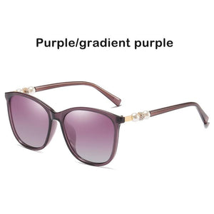 Pearl Decoration Polarized Cat Eye Sunglasses