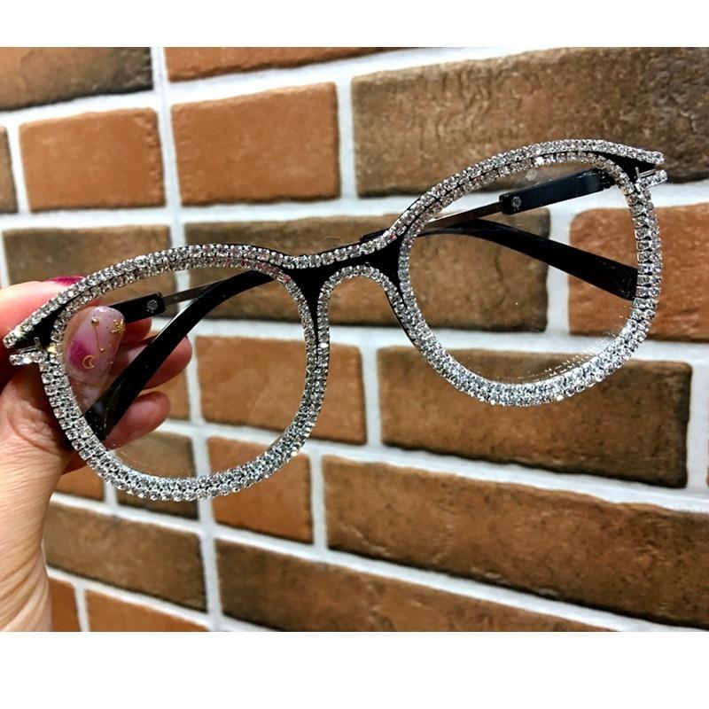 Lux Rhinestone Frame Cat Eye Sunglasses
