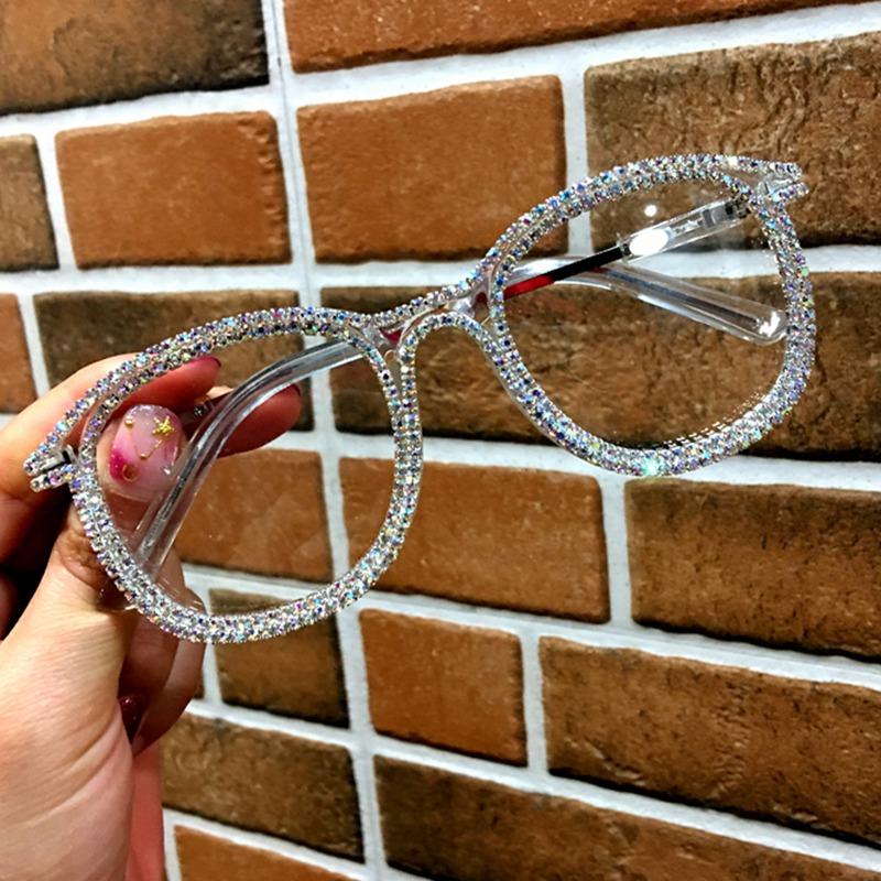 Lux Rhinestone Frame Cat Eye Sunglasses