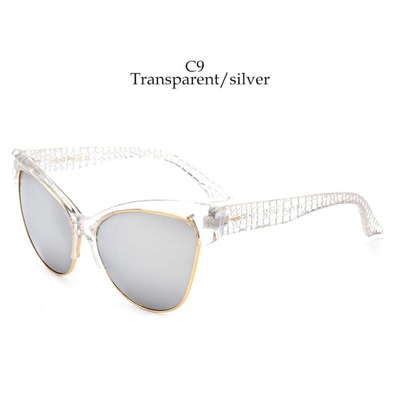 Semi-Rimless Luxury Cat Eye Sunglasses