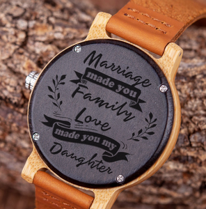 Marriage Made You Family for Daughter-in-Law Wooden Watch