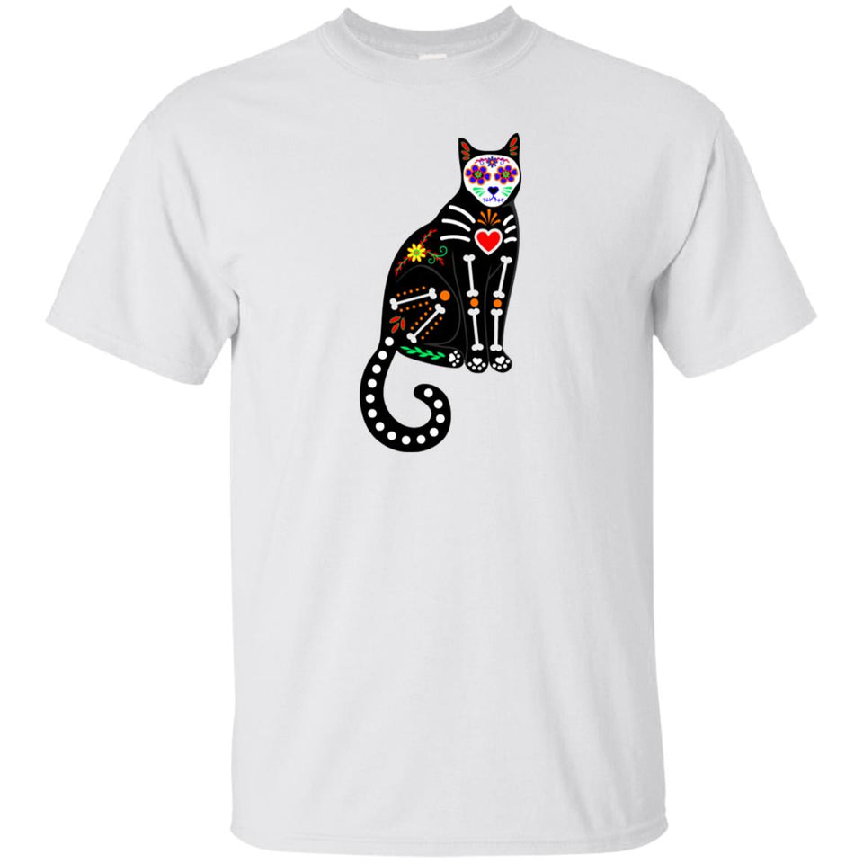 Calavera Cat / Sugar Skull T-shirt (Design 1)