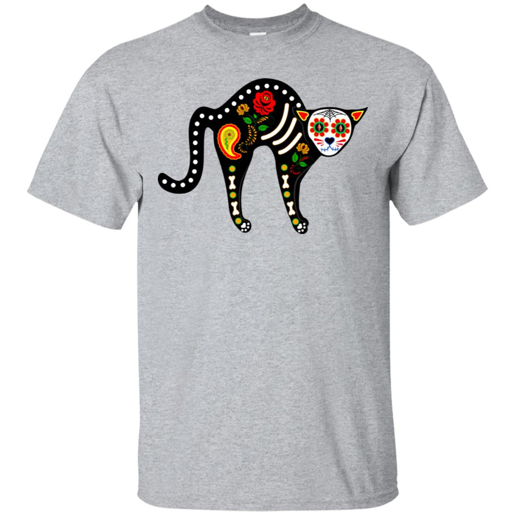Calavera Cat / Sugar Skull T-shirt (Design 4)