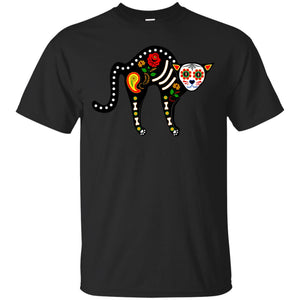 Calavera Cat / Sugar Skull T-shirt (Design 4)