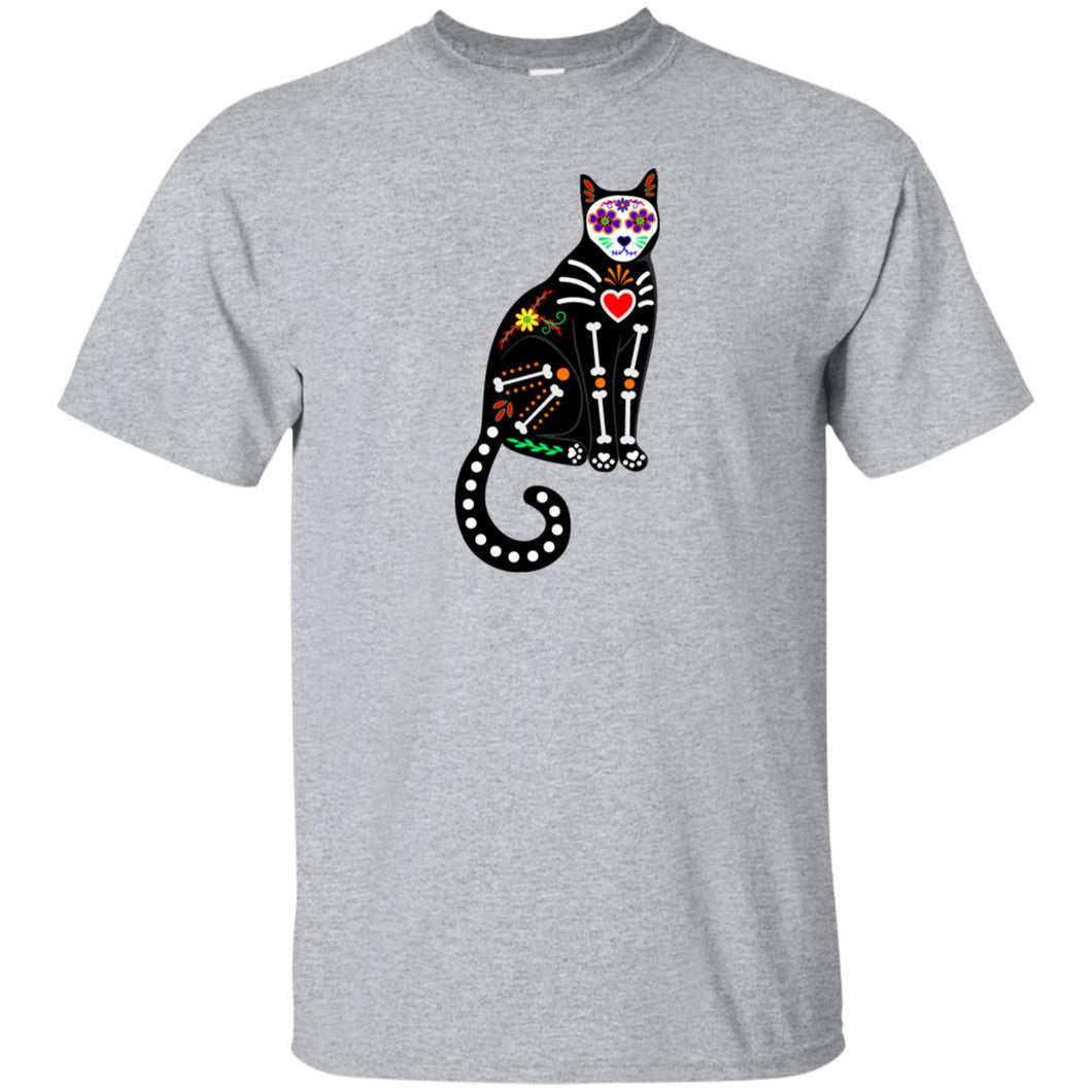 Calavera Cat / Sugar Skull T-shirt (Design 1)