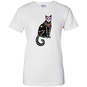 Calavera Cat / Sugar Skull T-shirt (Design 1)