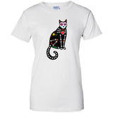 Calavera Cat / Sugar Skull T-shirt (Design 1)