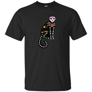 Calavera Cat / Sugar Skull T-shirt (Design 1)