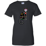 Calavera Cat / Sugar Skull T-shirt (Design 1)