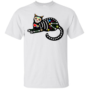 Calavera Cat / Sugar Skull T-shirt (Design 5)