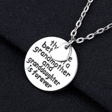 The Love Between Grandmother And Granddaughter Is Forever Stamped Charm Pendant Christmas Gift