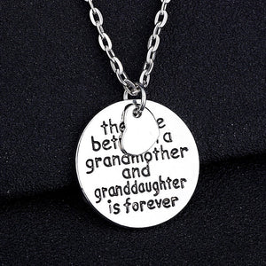 The Love Between Grandmother And Granddaughter Is Forever Stamped Charm Pendant Christmas Gift