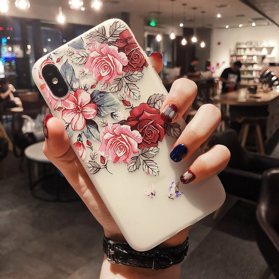 Floral Silicon Phone Case, Perfect As Gift This Christmas