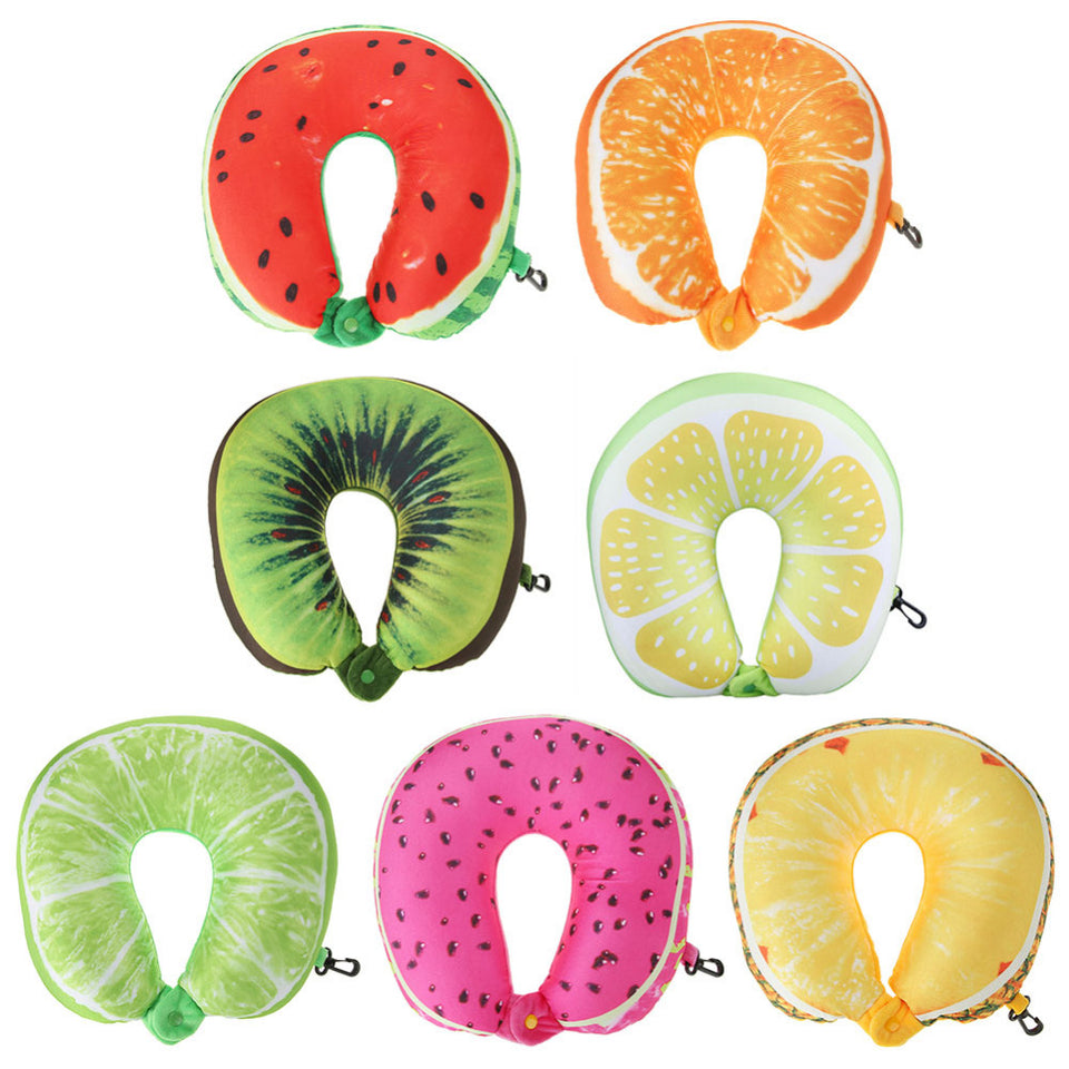 Fruit Printed Travel Neck Pillow, Gift for Christmas