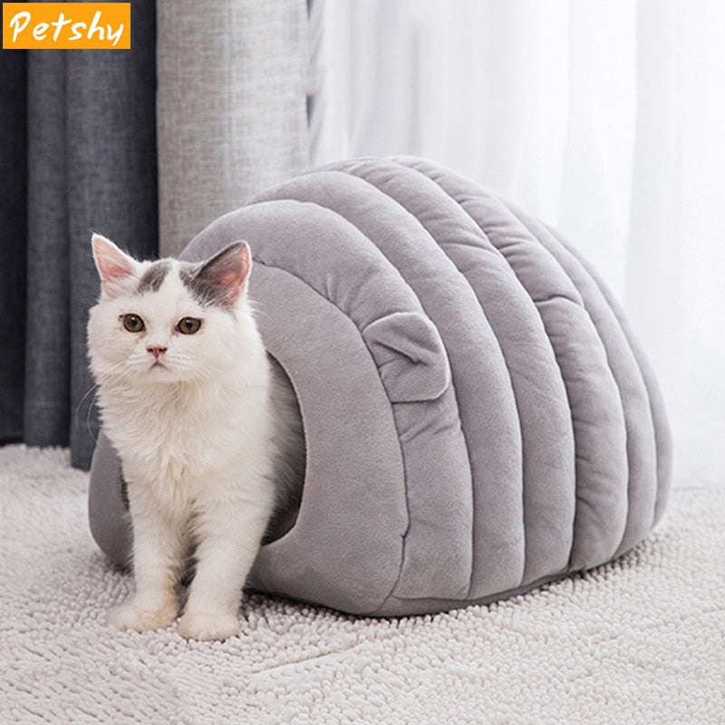Warm Cat Cave House Foldable Sleeping Bag With Cushion