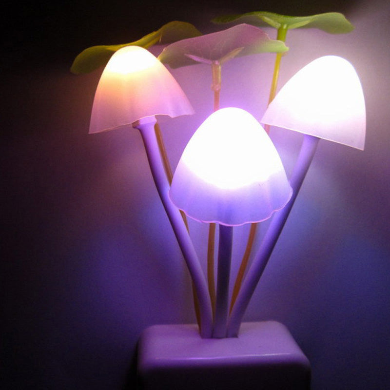 luminous mushrooms night light purple mushroom led lamp