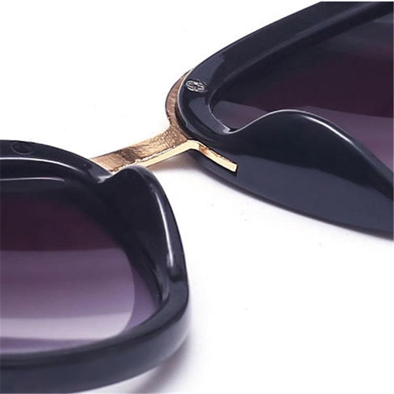 Mirror Retro Metal Tips Cat Eye Sunglasses