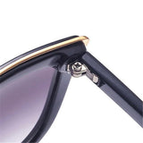 Mirror Retro Metal Tips Cat Eye Sunglasses