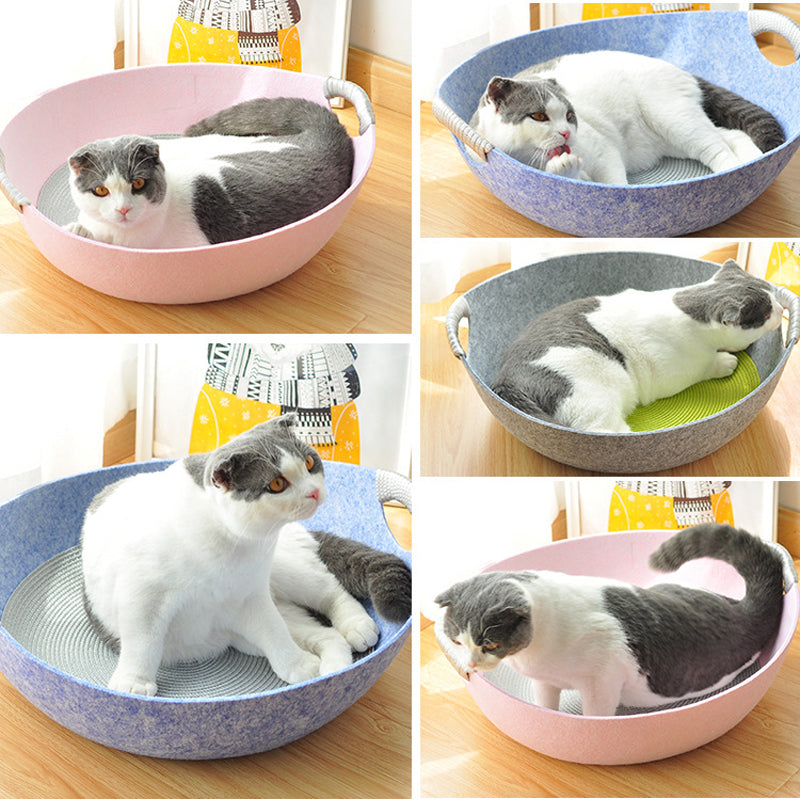 Felt Cloth Cat Sleeping Pet Basket