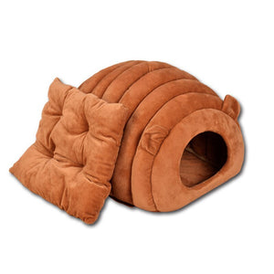 Warm Cat Cave House Foldable Sleeping Bag With Cushion