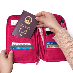 Women Passport and Card Holder Travel Organizer