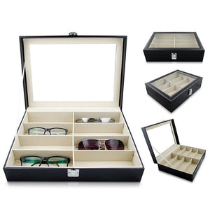 8 Slot Eyeglass/ Sunglass Storage Box Organizer