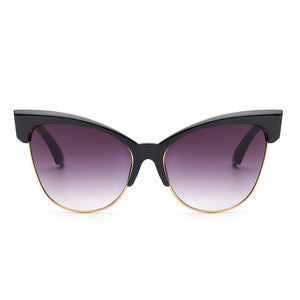 Semi-Rimless Luxury Cat Eye Sunglasses