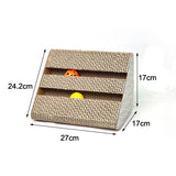 Interactive Toy Scratching Corrugated Board with Two Bell for Pet Training