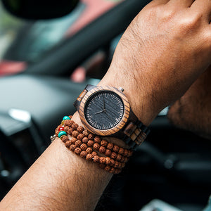 You Won't Have to Face All Your Problems Alone for Boyfriend Brown Wooden Watch