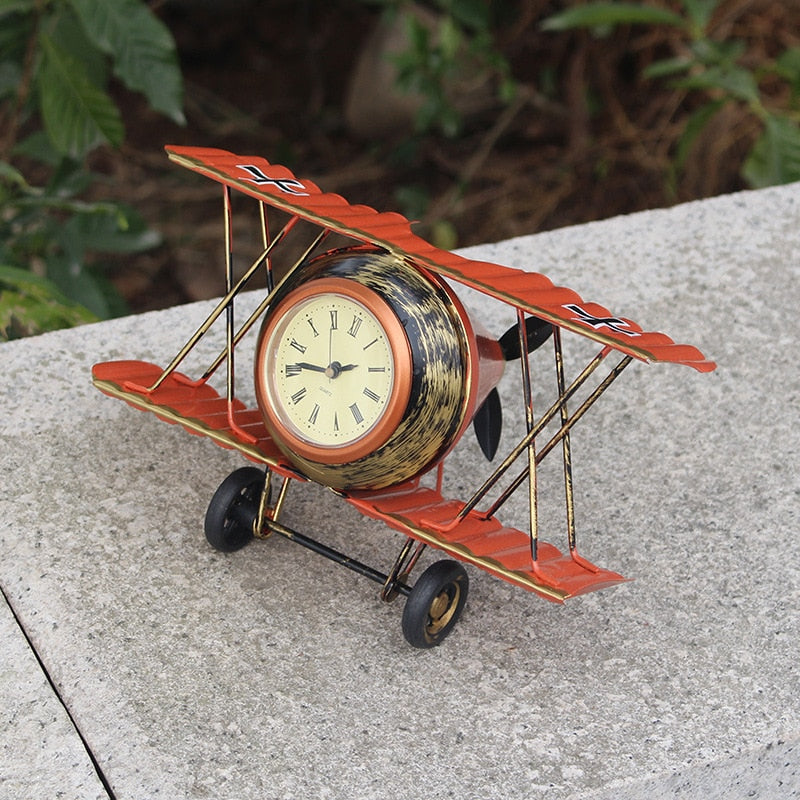 Vintage Metal Aircraft Clock