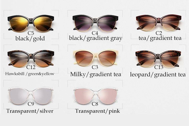 Semi-Rimless Luxury Cat Eye Sunglasses