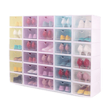 6PCS/Set Plastic Shoe Box Transparent Storage Organizer