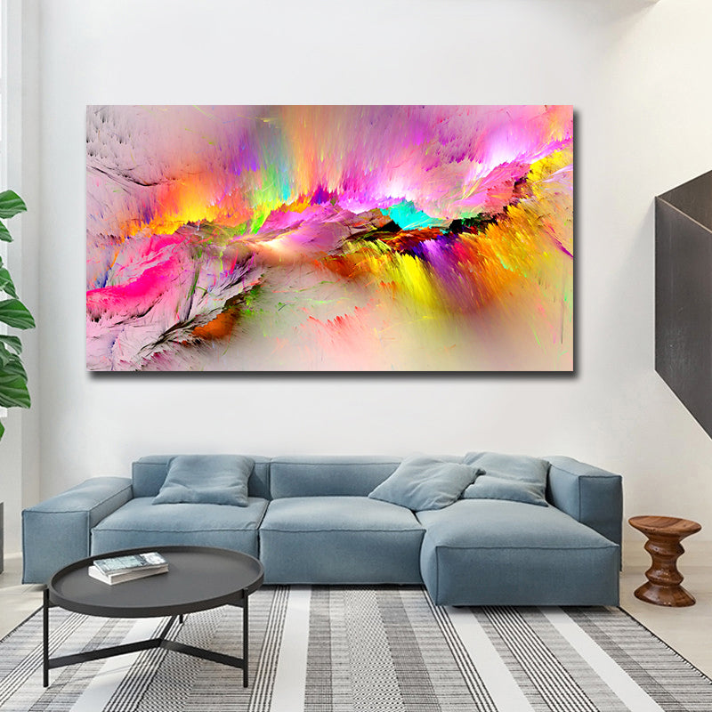 Oil Abstract Canvass Painting (Unframed)