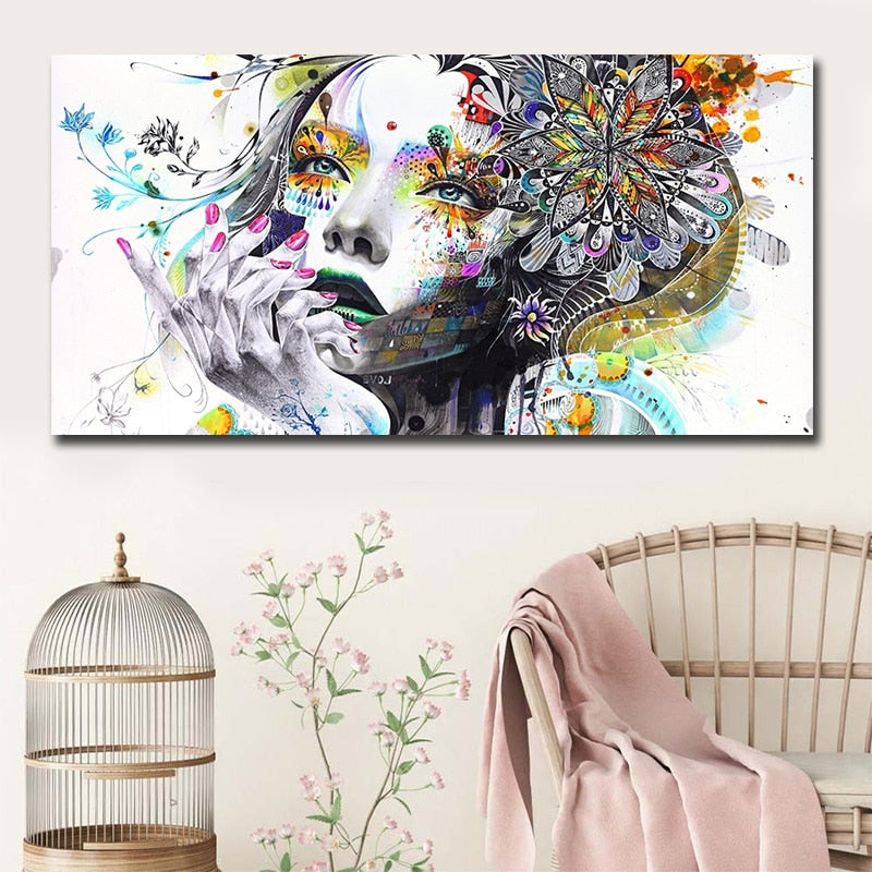 Beautiful Girl Canvass Painting (unframed)