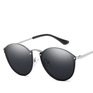 Luxury Round Sunglasses Women Brand Designer CatEye Retro Rimless Sunglass Mirror Sun Glasses Female 2021 Zonnebril Dames