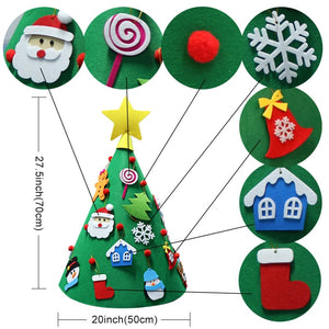 3D DIY Felt Toddler Christmas Tree