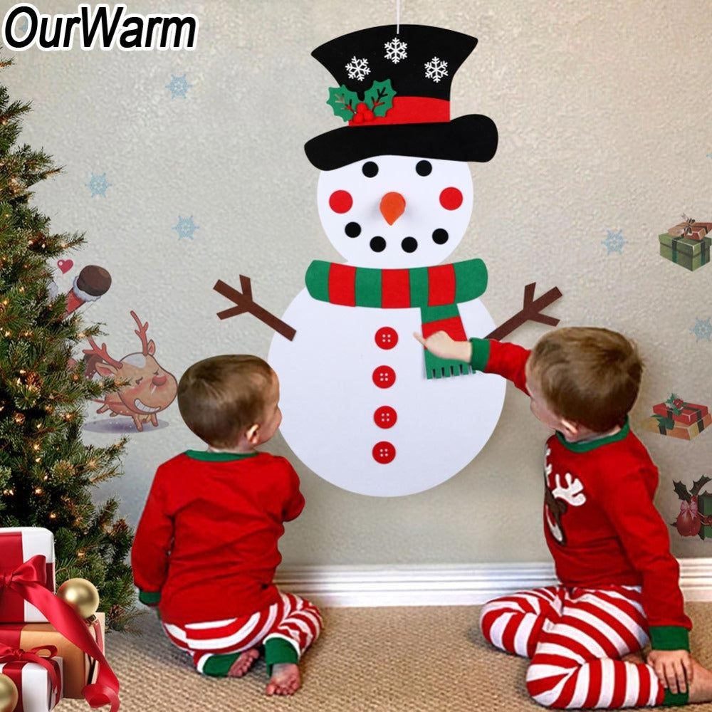 DIY Wall Hanging Christmas Snowman