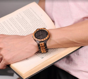 Believe in Yourself from Mom to Son Brown Wooden Watch