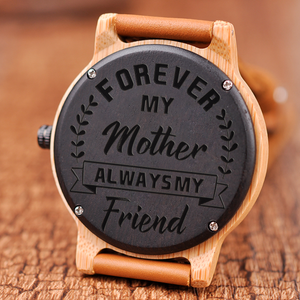 Always My Friend from Daughter to Mom Wooden Watch
