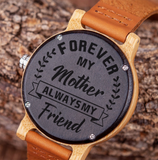 Always My Friend from Daughter to Mom Wooden Watch